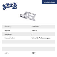 Herbertz Survival-Tool Edelstahl rostfrei Feuerstarter 6 Funktionen