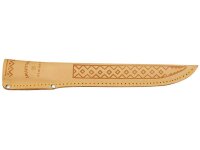 Finnisches Filetiermesser Klinge 15 cm Holzgriff Lederscheide