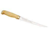 Finnisches Filetiermesser Klinge 19 cm Holzgriff Lederscheide