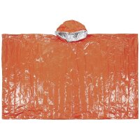 Fox Outdoor Notfall-Poncho, orange, einseitig alubeschichtet