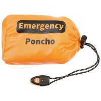 Fox Outdoor Notfall-Poncho, orange, einseitig alubeschichtet