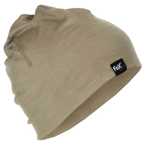 Fox Outdoor Beanie, "Merino Lite", coyote tan