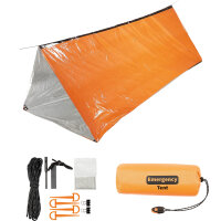 Fox Outdoor Notfall-Zelt, einseitig alubeschichtet, orange