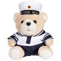 MFH Teddybär, "Marine", mit Anzug und Kappe, ca. 28 cm