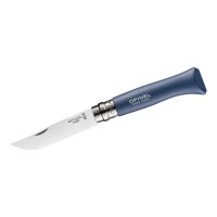 Opinel Taschenmesser No 08, Buche, dunkelblau, rostfrei
