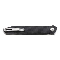 Herbertz SELEKTION Einhandmesser, AISI 440, Flipper, kugelgelagerte Klinge, Frame Lock,  G10-Schalen, Clip