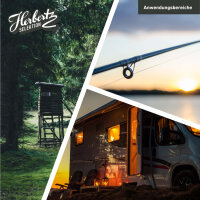 Herbertz SELEKTION Einhandmesser, AISI 440, Flipper, kugelgelagerte Klinge, Frame Lock,  G10-Schalen, Clip