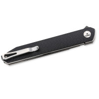 Herbertz SELEKTION Einhandmesser, AISI 440, Flipper, kugelgelagerte Klinge, Frame Lock,  G10-Schalen, Clip