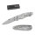 CJH Taschenmesser, AISI 420 Stahl, rostfrei, Stahlgriff silber, Fangriemenöse