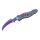 CJH Einhandmesser, AISI 420 Stahl, rostfrei, Liner Lock, Edelstahlgriff, regenbogenfarbig, Taschenclip