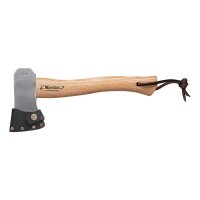 Marttiini Trekking Axt, 500g, Carbonstahl, gebürstet, Eschenholzstiel, Leder-Kopfscheide