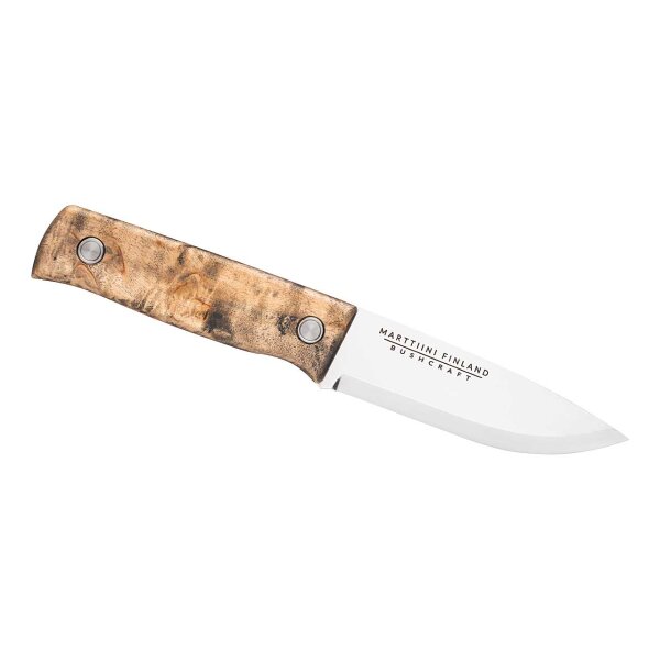 Marttiini Gürtelmesser TUNDRA, Stahl X50CrMov15, rostfrei, grau gewachster Maserbirke-Griff, Fiberglas, Steckscheide