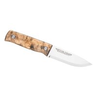 Marttiini Gürtelmesser TUNDRA, Stahl X50CrMov15, rostfrei, grau gewachster Maserbirke-Griff, Fiberglas, Steckscheide
