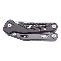 TRUE HANDYONE, Multitool, rostfrei, 18 Funktionen, Aluminium Griffschalen, 9 Bits mit Adapter, Nylonetui