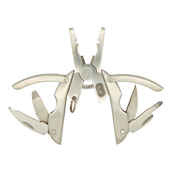 TRUE SCARAB, Mini Multitool, 420 Stahl, rostfrei, 7 Funktionen, Schlüsselring