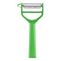 Opinel Sparschäler T-DUO grün, rostfreier Edelstahl, Griff aus grünem Polymer-Kunststoff