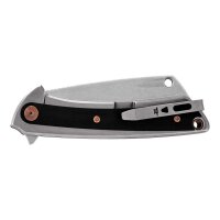 Buck 263 HILINE, D2 Stahl, rostfrei, Frame Lock, grau eloxiertes Aluminium, schwarze G10 Einlagen