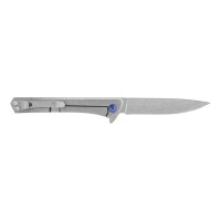 Buck 264 CAVALIER, 7Cr Stahl, rostfrei, Frame Lock, grau eloxiertes Aluminium Griffstück, Kohlefaser Einlagen