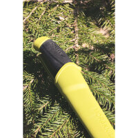Morakniv Messer, COMPANION, rostfreier Sandvik-Stahl 12C27, Olive Green, Kunststoffscheide mit Gürtelclip