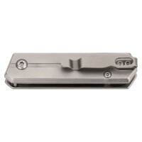 Herbertz Springmesser, AISI 420 Stahl, rostfrei, Edelstahlgriff, Daumenrampe, Tip Up Clip