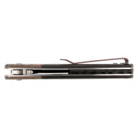 Herbertz Taschenmesser, D2 Stahl, rostfrei, schwarze Kohlefaser Griffschalen
