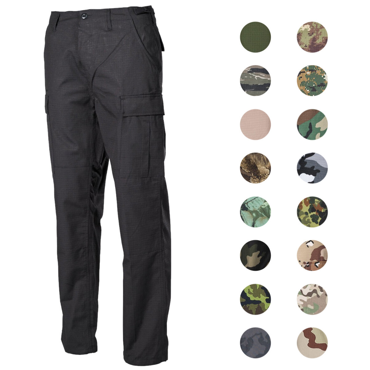 MFH Heren US BDU Reinforced Gevechtsbroek Woodland maat M