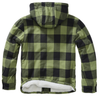 Brandit Holzfällerjacke Lumber Jacket Hooded, schwarz/oliv