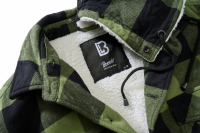 Brandit Holzfällerjacke Lumber Jacket Hooded, schwarz/oliv