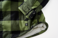 Brandit Holzfällerjacke Lumber Jacket Hooded, schwarz/oliv