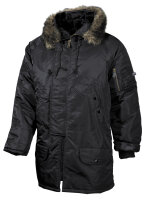 MFH Polarjacke N3B, gefüttert, schwarz