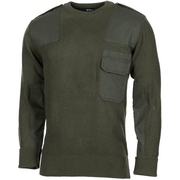 MFH BW Pullover, mit Brusttasche, oliv