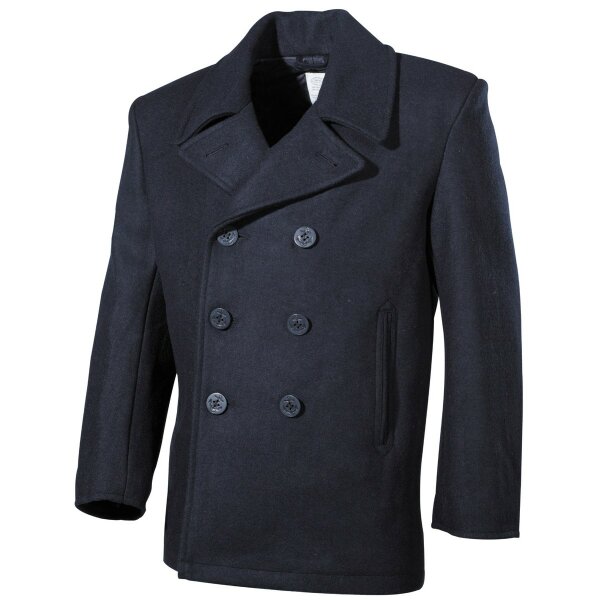 MFH US Pea Coat, mit blauen Knöpfen, blau