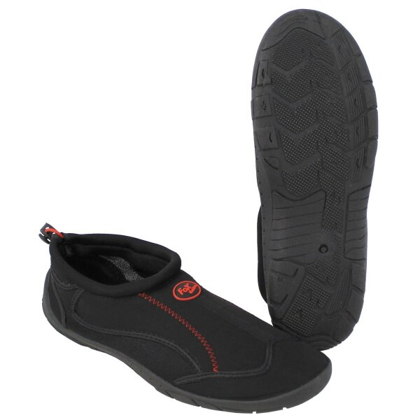 Fox Outdoor Badeschuhe, Neopren, Kordelzug, schwarz