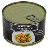 MFH Serb. Feuerfleisch mit Reis,Vollkonserve, 400 g, 7% Mwst.