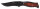 FoxOutdoor Klappmesser mit Holzauflage,schwarz, Einhand