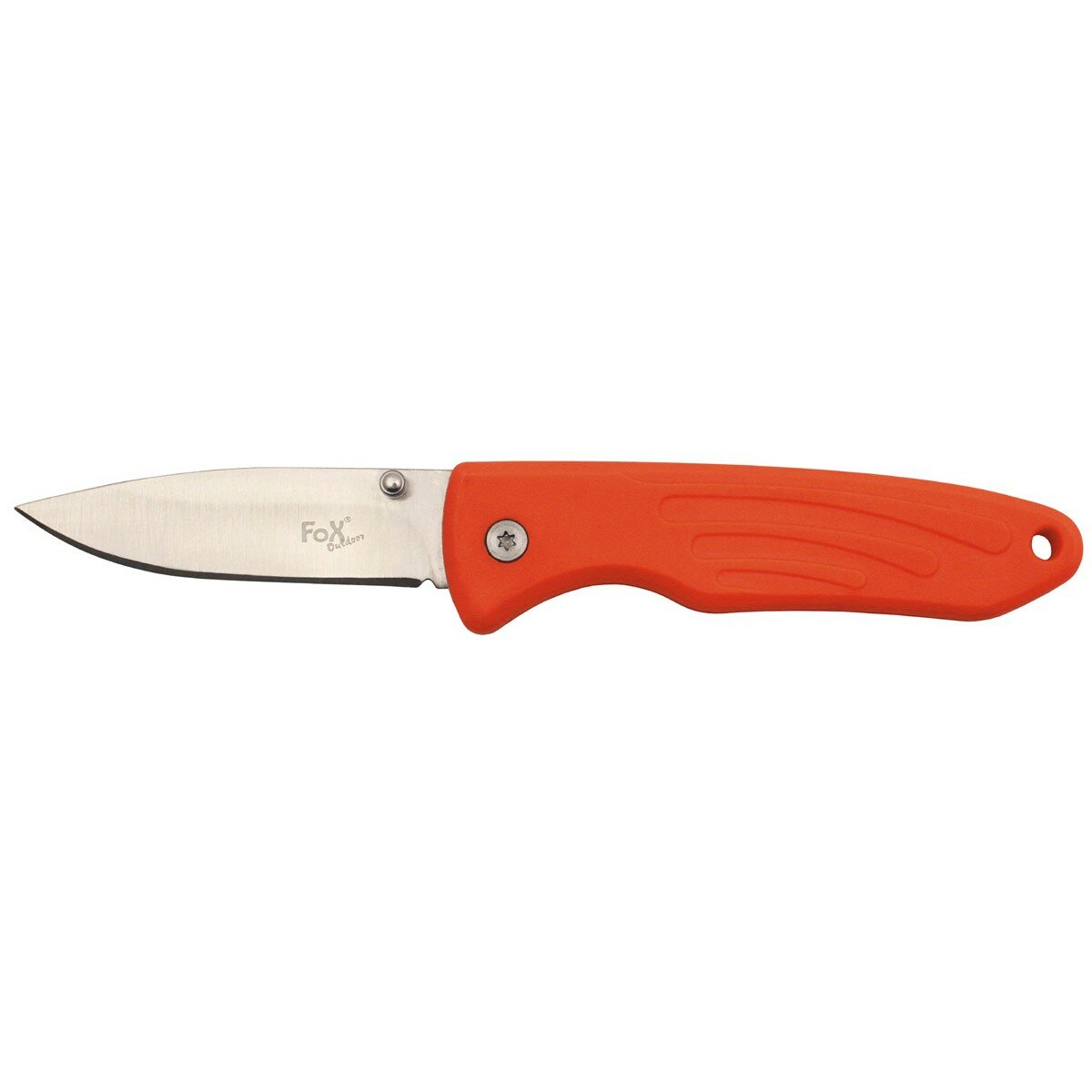 FoxOutdoor Klappmesser, Einhand,signalrot, TPR Griff, 4,21 €